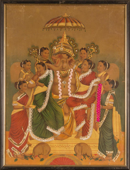 Ganesha with Ashta Siddhis, , Balaji Art - Artisera