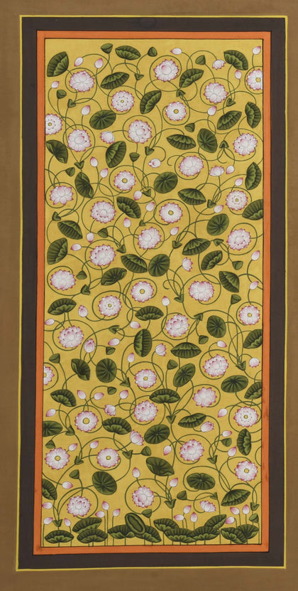 Krishna with Lotuses (triptych), Nemichand, Ethnic Art - Artisera