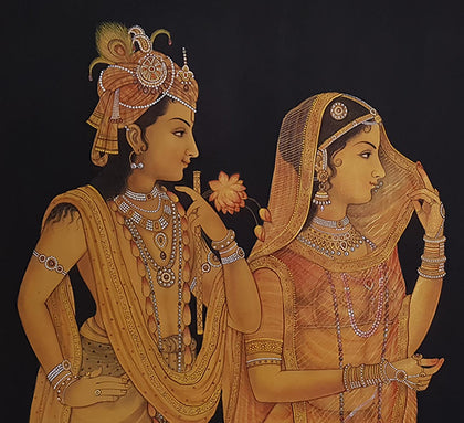 Radha Krishna With Cows - 03, Pushkar Lohar, Ethnic Art - Artisera