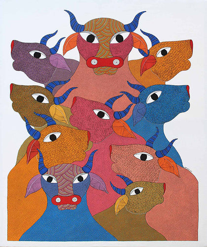 Gond - Untitled 122, Rahul Shyam, Arts of the Earth - Artisera