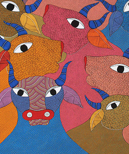 Gond - Untitled 122, Rahul Shyam, Arts of the Earth - Artisera