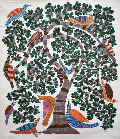 Gond - Untitled 57, Dhaniya Singh Shyam, Arts of the Earth - Artisera