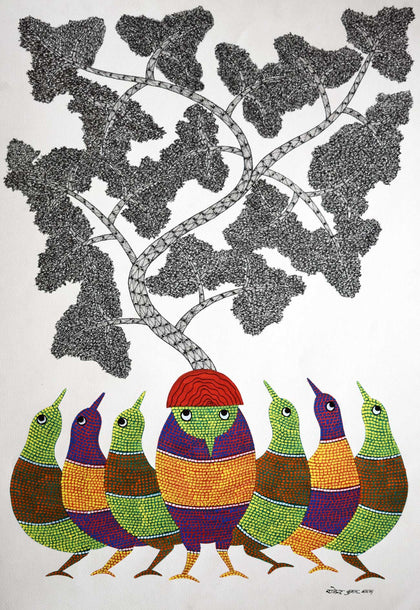 Gond - Untitled 60, Rajendra Kumar Shyam, Arts of the Earth - Artisera