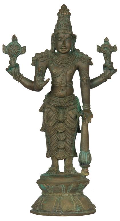 Vishnu - I, , Lost Wax Bronze Sculptures - Artisera