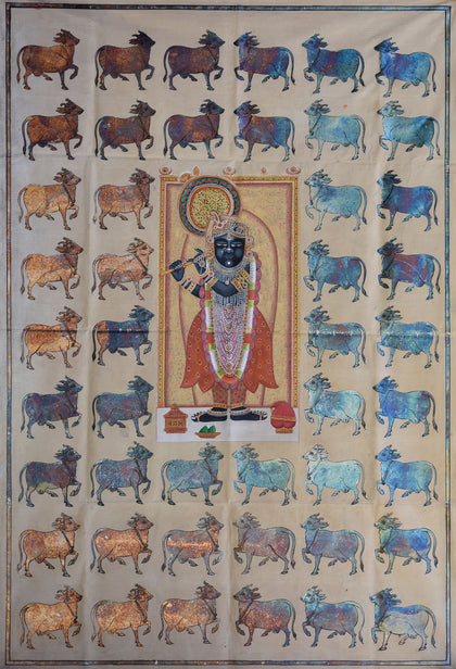 Shrinathji With Cows - 05, , Ethnic Art - Artisera