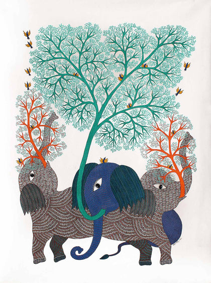 Gond - Untitled 117, Rahul Shyam, Arts of the Earth - Artisera