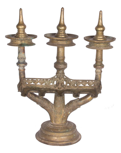 Kavara Vilakku (Three Branch Oil Lamp), , Crafters - Artisera