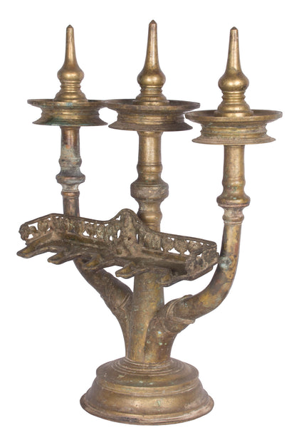 Kavara Vilakku (Three Branch Oil Lamp), , Crafters - Artisera