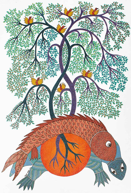 Gond - Untitled 118, Rahul Shyam, Arts of the Earth - Artisera