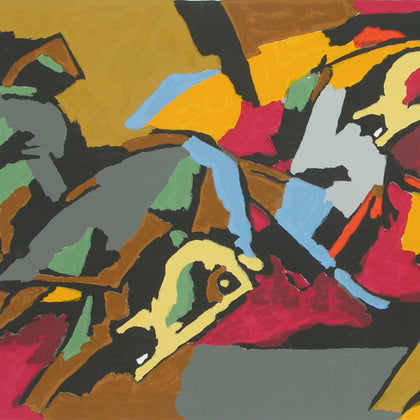 Two Horses, M.F. Husain, Archer Art Gallery - Artisera