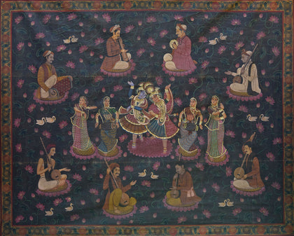 Radha Krishna With Musicians, , Ethnic Art - Artisera
