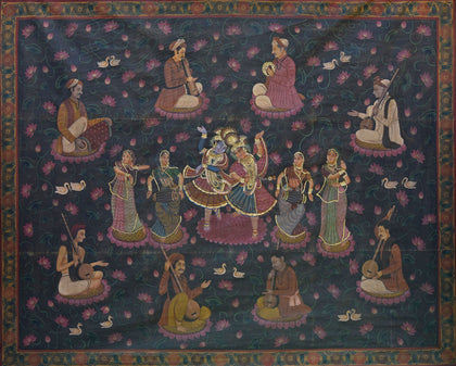 Radha Krishna With Musicians, , Ethnic Art - Artisera