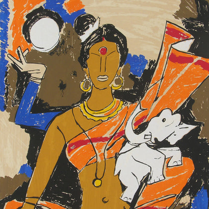 Laxmi, M.F. Husain, Archer Art Gallery - Artisera