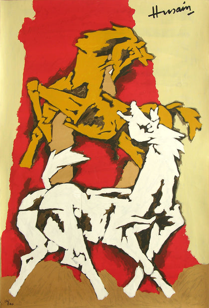 Horses - III, M.F. Husain, Archer Art Gallery - Artisera