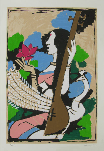 Saraswati, M.F. Husain, Archer Art Gallery - Artisera