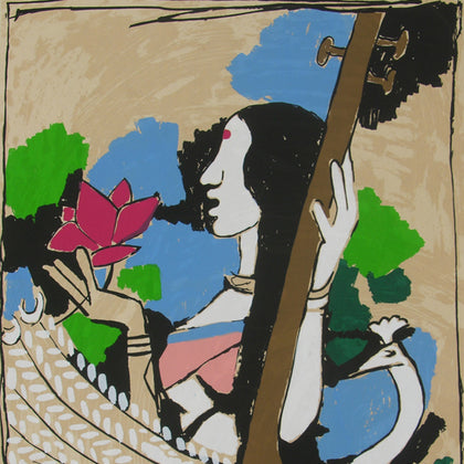 Saraswati, M.F. Husain, Archer Art Gallery - Artisera
