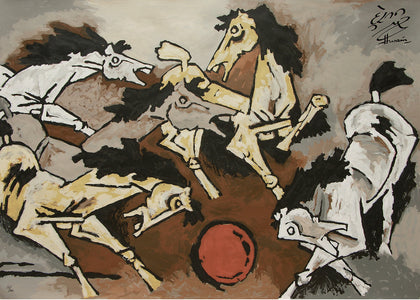 Horses - IV, M.F. Husain, Archer Art Gallery - Artisera