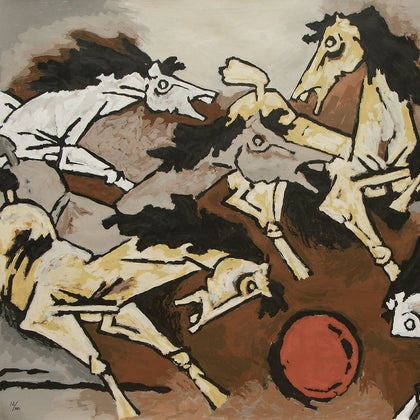 Horses - IV, M.F. Husain, Archer Art Gallery - Artisera