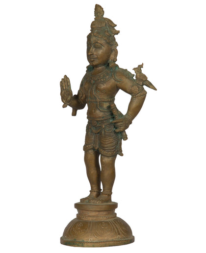 Krishna, , Lost Wax Bronze Sculptures - Artisera