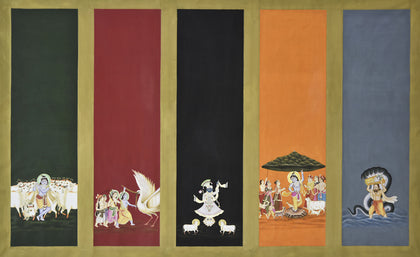 Stories of Krishna - 01, Nemichand, Ethnic Art - Artisera
