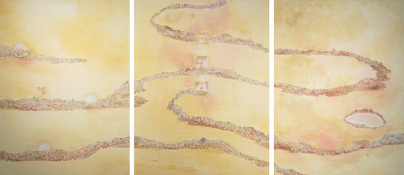 A Pile of Worlds (triptych), Claire Iono, Internal - Artisera