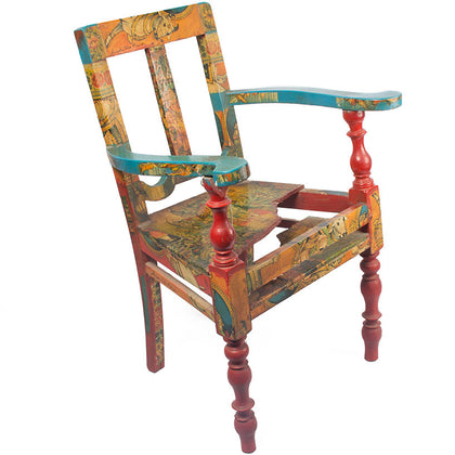 Chair painted by Anjolie Ela Menon, , Essajees - Artisera