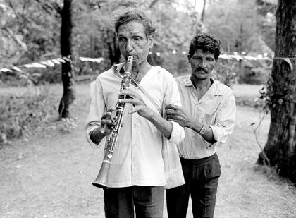 Blind Musician Being Led at a Local Feast - Loutolim, Goa, 1994, Karan Kapoor, Tasveer - Artisera