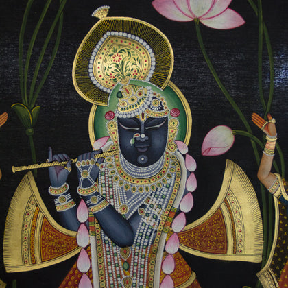 Shree Krishna With Gopis in Lotus, , Pankaj Sharma - Artisera