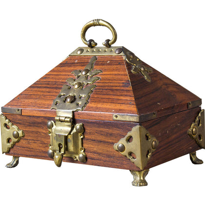 Carved Box with Fixtures, , Rani Arts & Teak - Artisera