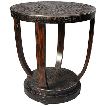 Circular Table with Leather, , The Great Eastern Home - Artisera