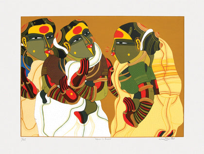Women in Gossip, Thota Vaikuntam, Archer Art Gallery - Artisera