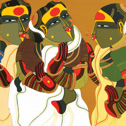 Women in Gossip, Thota Vaikuntam, Archer Art Gallery - Artisera