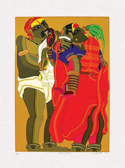 Couple with Parrot, Thota Vaikuntam, Archer Art Gallery - Artisera