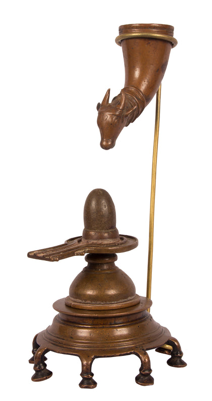Shiva Linga Altar with Dhara Patra, , Balaji's Antiques and Collectibles - Artisera