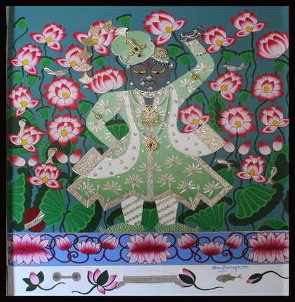 Shrinathji Playing in the Lotus Pond, Shan Bhatnagar, Internal - Artisera