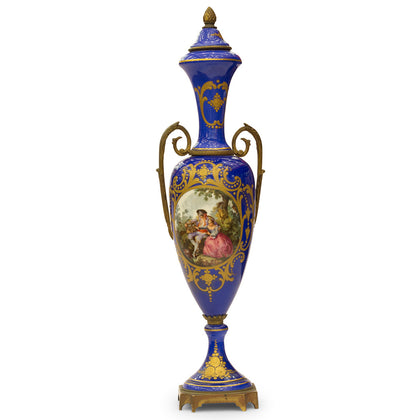 Blue Vase with Handles, , Navrathans Antique Art - Artisera