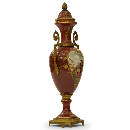 Red Vase with Handles, , Navrathans Antique Art - Artisera