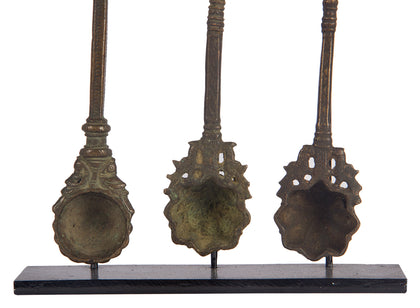 Ritual Spoons with Dancing Krishna, , Balaji's Antiques and Collectibles - Artisera