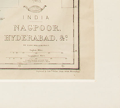Map of Nagpoor and Hyderabad, , Balaji's Antiques and Collectibles - Artisera