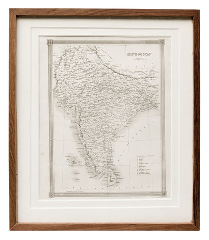 Map of India, 1841, , Balaji's Antiques and Collectibles - Artisera