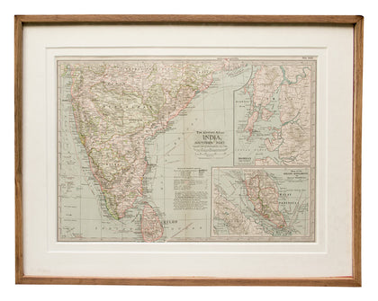 Map of Southern India, 1897, , Balaji's Antiques and Collectibles - Artisera