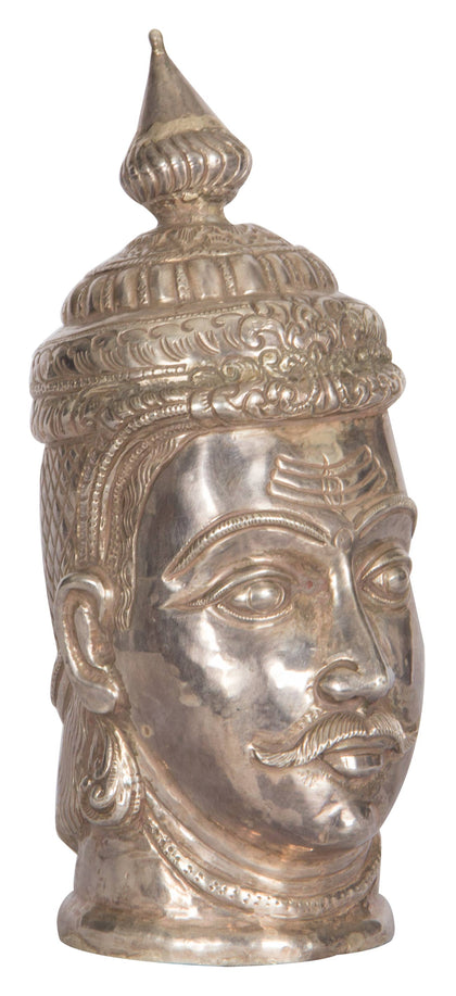Shiva Head in Silver 1, , Navrathans Antique Art - Artisera