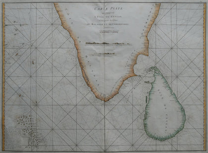 Sea Chart of Ceylon, Malabar and Coromandel Coasts, , Phillips Antiques - Artisera