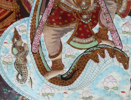 Krishna Quells the Serpent Kaliya, , Phillips Reverse Glass - Artisera