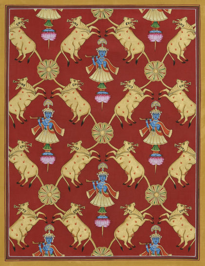 Krishna with Cows - 05, , Ethnic Art - Artisera