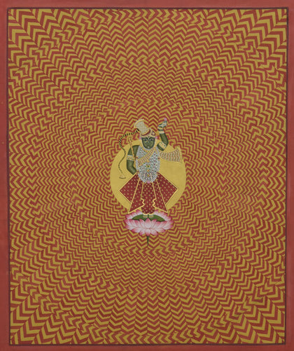 Shrinathji on Lotus - 01, , Ethnic Art - Artisera