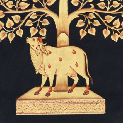 Cow Under Tree - 04, Narendra Kumar, Ethnic Art - Artisera