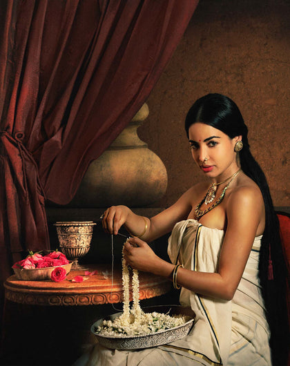 Lady Making a Garland (Ayesha Thapar Arora), 2009, Rohit Chawla, Internal - Artisera