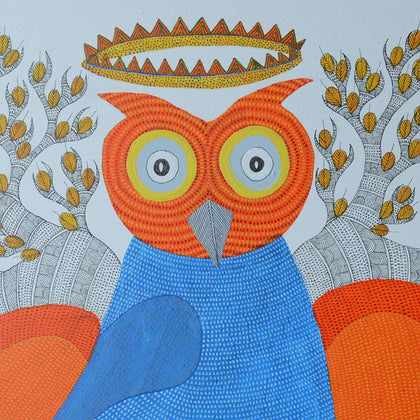 Gond - The Coronation of the Owl, Dhavat Singh, Gallery Ragini - Artisera