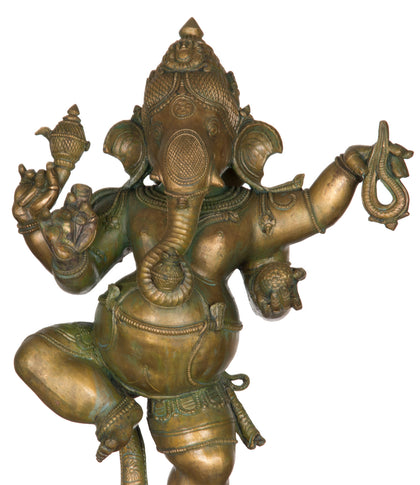 Dancing Ganesha - I, , Lost Wax Bronze Sculptures - Artisera
